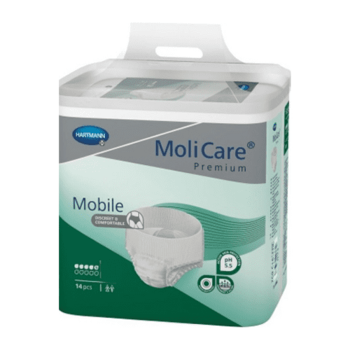 MoliCare Premium Mobile 5 kvapiek L zelené, plienkové nohavičky naťahovacie, 14ks kúpite na Benulekaren.sk