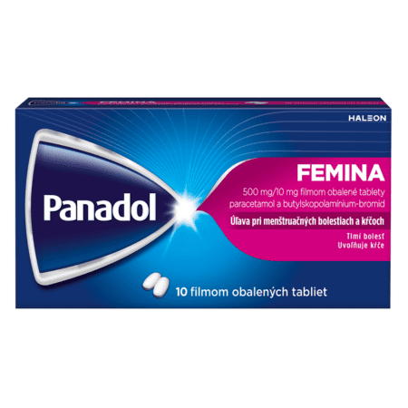 Panadol Panadol Femina 500mg/10mg filmom obalené tablety pre pokojnú menštruáciu 10 tbl kúpite na Benulekaren.sk