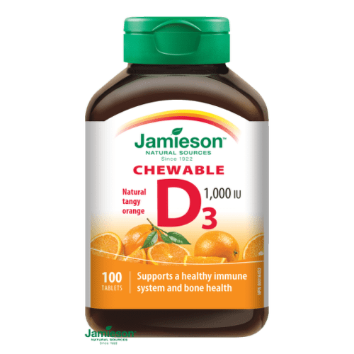 JAMIESON Vitamín D3 1000 IU pomaranč 100 cmúľacích tabliet kúpite na Benulekaren.sk