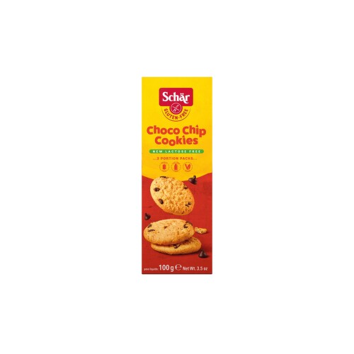 Schär Choco Chip Cookies Sušienky bezgluténové s kúskami čokolády 100 g kúpite na Benulekaren.sk