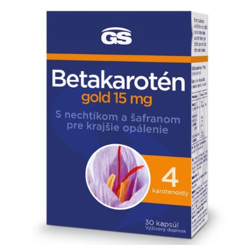 GS Betakarotén gold 15 mg s nechtíkom a šafranom 30 kapsúl