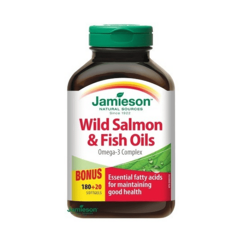 Jamieson Salmon Omega-3 komplex z lososa a rybích olejov 200 kapsúl