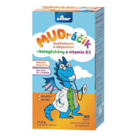 VITAR Mudráčik multivitamín + betaglukány a vitamín D3 60 tabliet kúpite na Benulekaren.sk