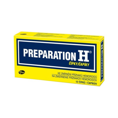 PREPARATION H čapíky na liečbu hemeroidov 12 ks