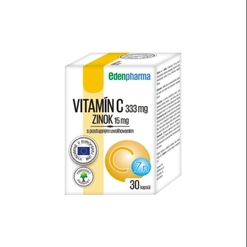 EDENPHARMA Vitamín C + zinok 30 kapsúl