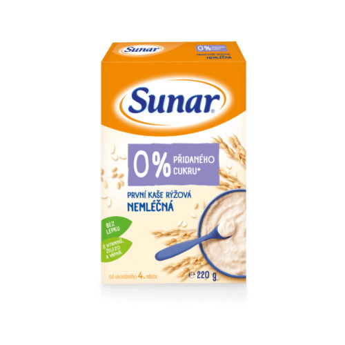 Sunar Prvá KAŠA ryžová NEMLIEČNA, 220g kúpite na Benulekaren.sk