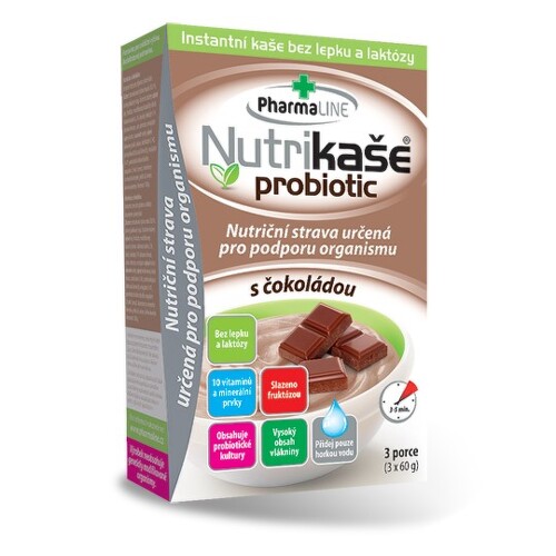 NUTRIKAŠA Probiotic s čokoládou 3 x 60g