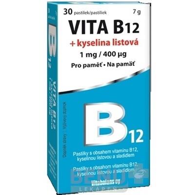 Vitabalans VITA B12 + kyselina listová 30ks kúpite na Benulekaren.sk