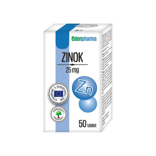 EDENPHARMA Zinok 25 mg 50 tabliet