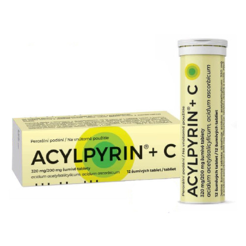 Acylpyrin + C proti bolesti a horúčke 12 šumivých tabliet kúpite na Benulekaren.sk