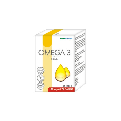 EDENPHARMA Omega 3 60 + 10 kapsúl ZADARMO