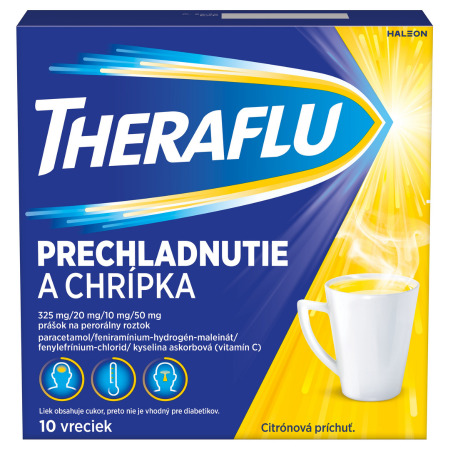 THERAFLU Prechladnutie a chrípka horúci nápoj 10 ks