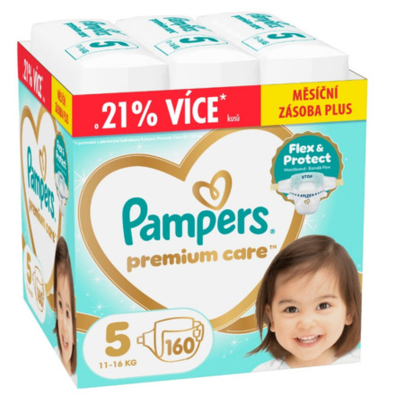 PAMPERS Premium care 5 11-16 kg 160 ks