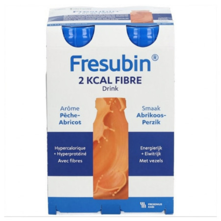 FRESUBIN 2 Kcal Fibre drink sol príchuť marhuľovo-broskynová 4x 200 ml