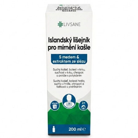 LIVSANE Islandský lišajník proti kašľu 200 ml