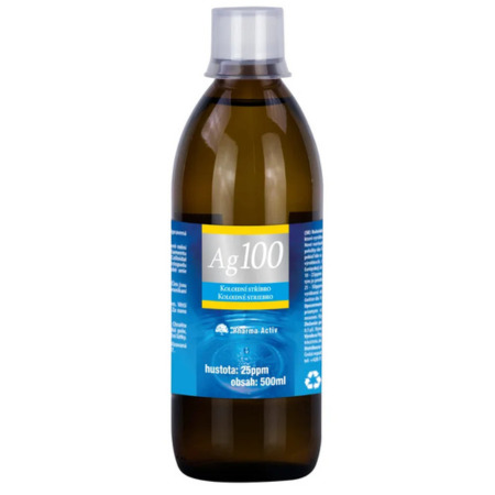 PHARMA ACTIV Koloidné striebro Ag100 hustota 25ppm inov.2026 500 ml
