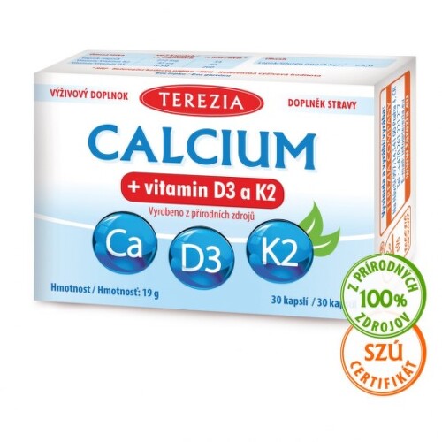 E-shop TEREZIA Calcium + vitamín D3 a K2 30 kapsúl