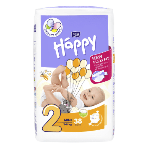 E-shop HAPPY Detské plienkové nohavičky 3-6 kg mini 38 kusov