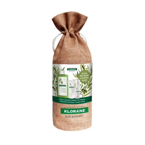 E-shop KLORANE Xmass olivier omladenie a hustota vlasov 400 ml šampón + 200 ml balzam + 50 ml suchý šampón