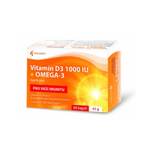 E-shop NOVENTIS Vitamín D3 1000 IU + Omega-3 60 kapsúl