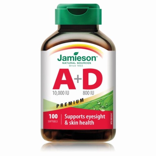 E-shop JAMIESON Vitamín A + D premium 100 kapsúl