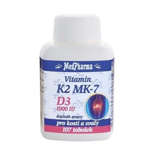 E-shop MEDPHARMA Vitamín K2 MK-7 + D3 1000 IU 107 kapsúl
