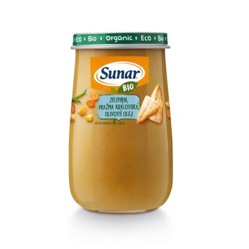 E-shop SUNAR Bio príkrm zelenina pražma kráľovská olivový olej 8m+ 190 g