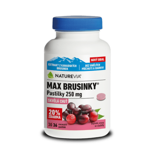 NATUREVIA Max brusnice 250 mg 36 pastiliek