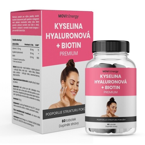 E-shop MOVIT Kyselina hyaluronová + biotin premium 60 kapsúl