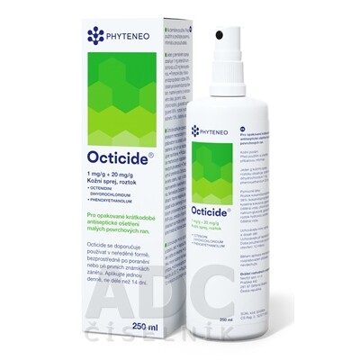E-shop OCTICIDE 1 mg/g + 20 mg/g dermálny roztokový sprej 250 ml