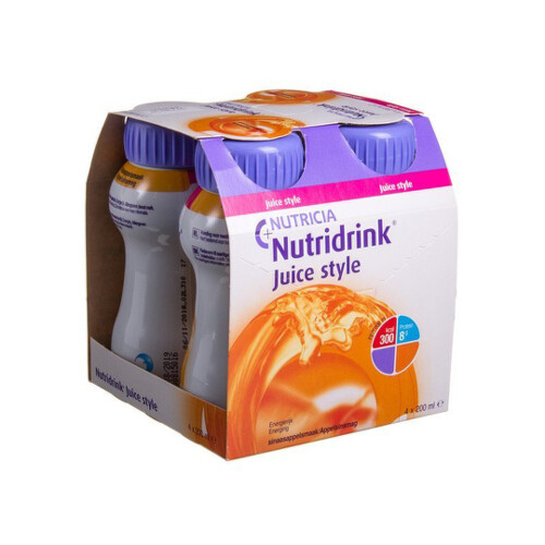 E-shop NUTRIDRINK Juice style s pomarančovou príchuťou 4 x 200 ml