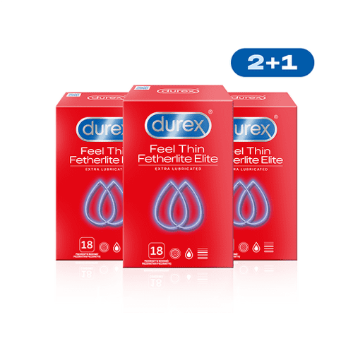 E-shop DUREX Feel thin extra lubricated kondóm 2+1 54 ks