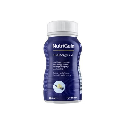 E-shop NUTRIGAIN Hi-energy 2.4 vanilková príchuť 24 x 200 ml