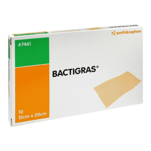 E-shop BACTIGRAS Krytie na rany sterilné antiseptické tylové krytie s chlórhexidín acetátom 15 x 20 cm 10 ks