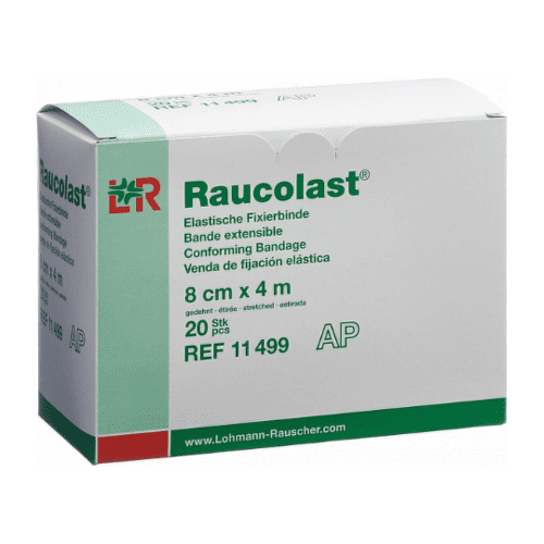 E-shop RAUCOLAST Obväz elastický fixačný voľne v škatuli 8 cm x 4 m 20 ks