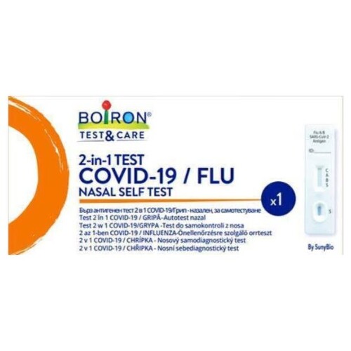 E-shop BOIRON COVID-19/FLU Test&care 2-in-1 nosový samodiagnostický test 1 ks