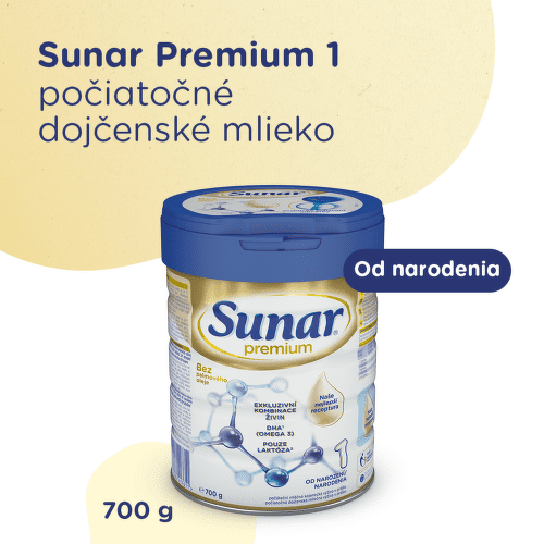 SUNAR Premium 1 počiatočná mliečna výživa 700 g