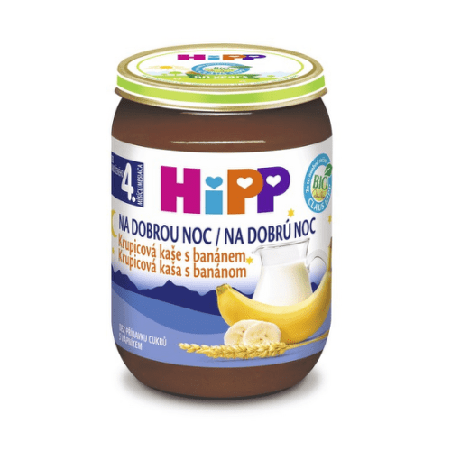 E-shop HIPP Bio kaša dobrú noc krupicová s banánom 190 g