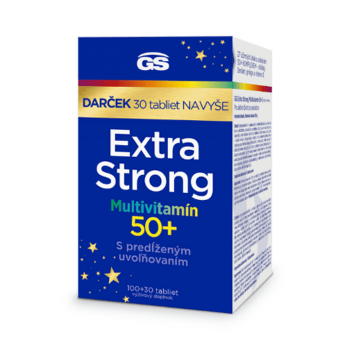 GS Extra strong multivitamín 50+ darček 2023 130 tabliet