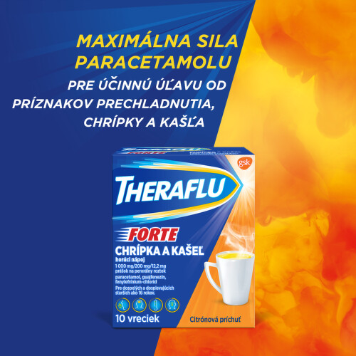 THERAFLU Forte chrípka a kašel horúci nápoj 10 ks