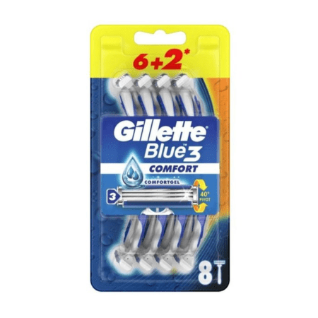 GILLETTE Blue3 Comfort Jednorázový holiaci strojček 8 ks