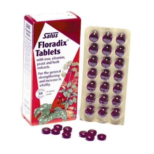 Salus Floradix Železo tablety na podporu zníženia miery únavy a vyčerpania (With Iron, Vitamins B6, B2, B12 and C) 84 tbl kúpite na Benulekaren.sk