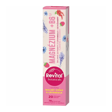 Revital Botanicals MAGNÉZIUM + B6 20 šumivých tabliet
