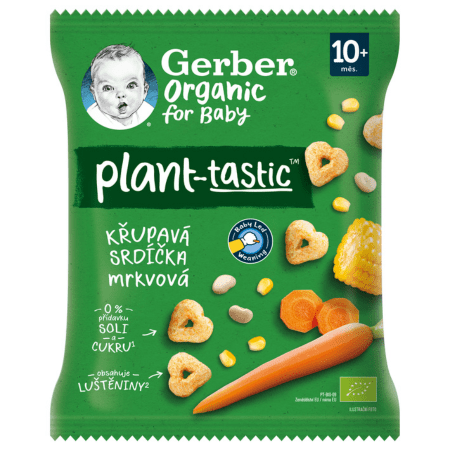 Gerber Křupavá srdíčka mrkvová BIO 28 g