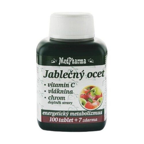 MedPharma Jablkový ocot + vláknina + vitamín C + chróm tablety na podporu metabolizmu 107 tbl kúpite na Benulekaren.sk