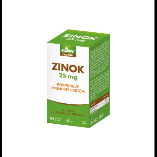 VITAR Organic zinok 25 mg 60 tabliet