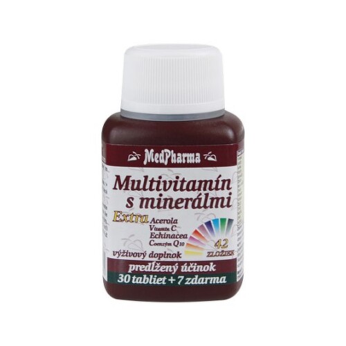 MEDPHARMA Multivitamín s minerálmi extra 42 zložiek 30 + 7 tabliet ZADARMO