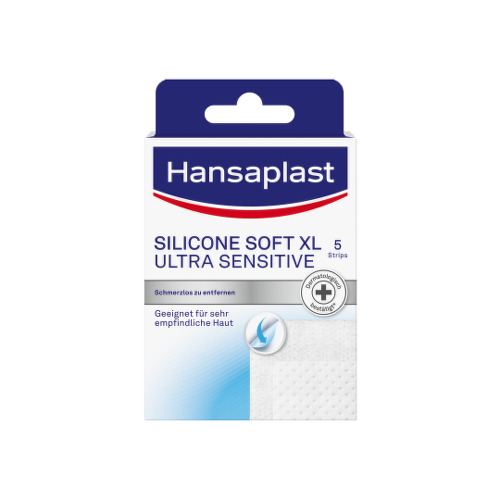Hansaplast SILICONE SOFT XL ULTRA SENSITIVE náplasť 5ks