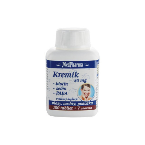 MedPharma Křemík 30 mg + Biotin + PABA tablety pre vlasy, nechty a pokožku 107 tbl kúpite na Benulekaren.sk
