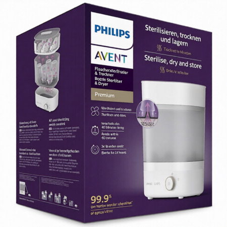 PHILIPS AVENT Elektrický parný sterilizátor premium SCF293/00 1 x 1 set